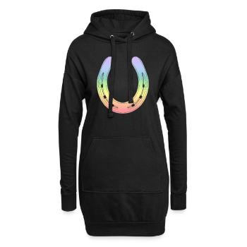 Fer à cheval - Sweat-shirt à capuche long Femme - noir - Devant