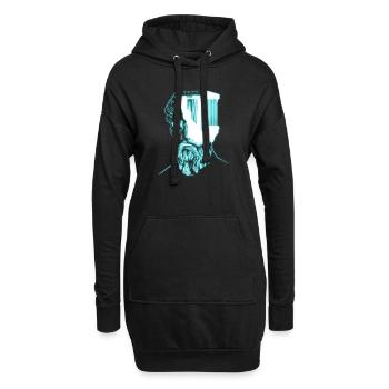 Neon Sculpture - Hoodie Dress - black - Front