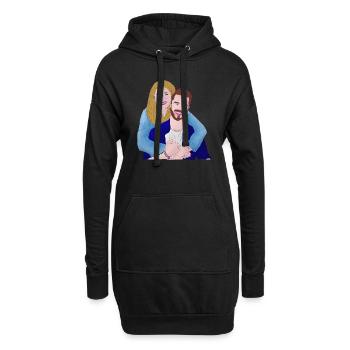 In Love Couple forever and ever Shirt Trend New - Hoodie-Kleid - Schwarz - Vorne