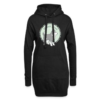 Süße Malamute ist mein bester Freund - Hoodie-Kleid - Schwarz - Vorne