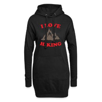 Ich liebe Wandern - Campingleben - Hoodie-Kleid - Schwarz - Vorne