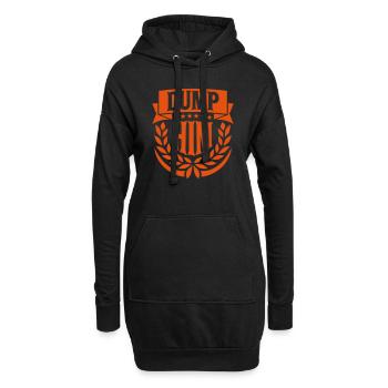 Dump Him Quote Logo - Sweat-shirt à capuche long Femme - noir - Devant