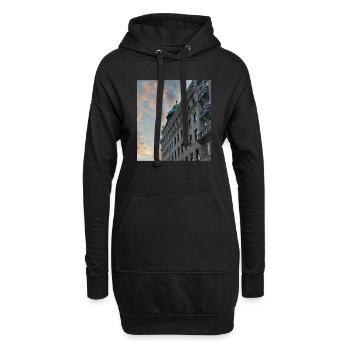 Old city - Hoodie-Kleid - Schwarz - Vorne