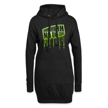 shhh no one cares - Hoodie-Kleid - Schwarz - Vorne