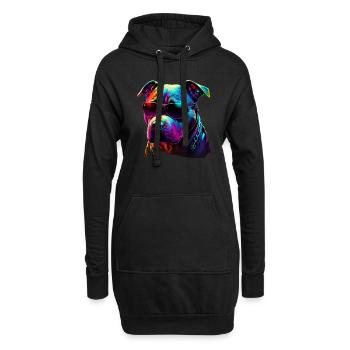 American Staffordshire Terrier Chiens Américain - Sweat-shirt à capuche long Femme - noir - Devant