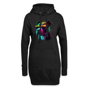 American Staffordshire Terrier Chiens Américain - Sweat-shirt à capuche long Femme - noir - Devant