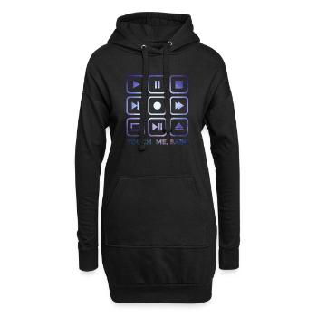 Berühre mich, Baby. - Hoodie-Kleid - Schwarz - Vorne