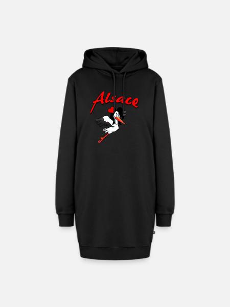 Elsass Sankt Valentin - Hoodie-Kleid - Schwarz