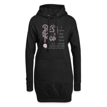 Best Mom - Mama Beste Sprüche - Lustiges Design - Hoodie-Kleid - Schwarz - Vorne