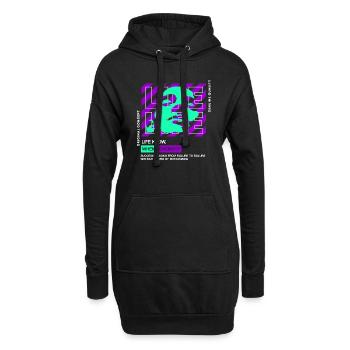 Life Streetwear - Hoodie-Kleid - Schwarz - Vorne