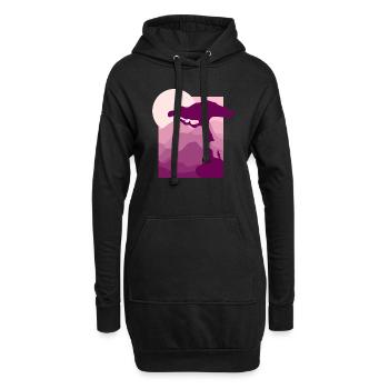 Bonsaï - Sweat-shirt à capuche long Femme - noir - Devant