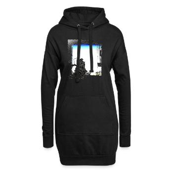 Cowboy Lustiger Cowboyhut Wild Western Country - Hoodie-Kleid - Schwarz - Vorne
