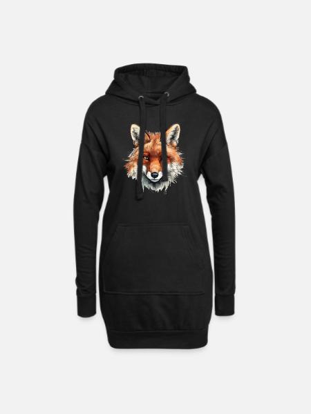 Naturfuchs - Hoodie-Kleid - Schwarz