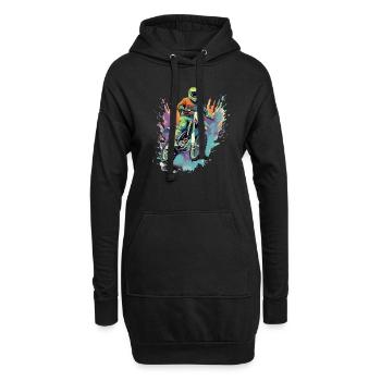 Moto cross Fabio - Sweat-shirt à capuche long Femme - noir - Devant