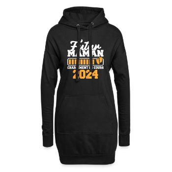 Nouveau Nouvelle Naissance Future Maman 2024 - Sweat-shirt à capuche long Femme - noir - Devant