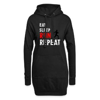 Triathlon Swim Bike Run Marathon - Hoodie Dress - black - Front