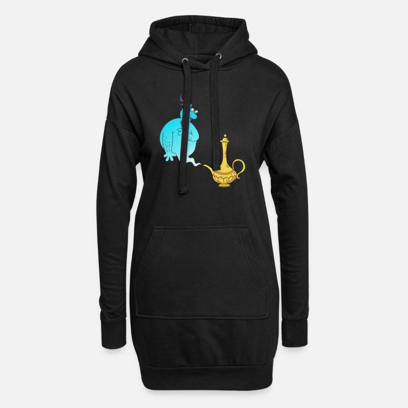 Gini Wunderlampe Flaschengeist - Hoodie-Kleid - Schwarz