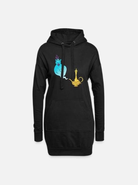 Gini Magic Lamp Genie - Hoodie Dress - black
