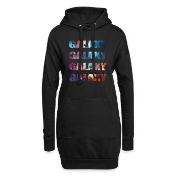 galaxie - Sweat-shirt à capuche long Femme - noir - Devant