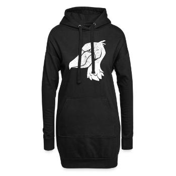Schuhschnabel Vogel Ornithologe Wald I Geschenk - Hoodie-Kleid - Schwarz - Vorne