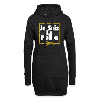 Je suis la police - Sweat-shirt à capuche long Femme - noir - Devant