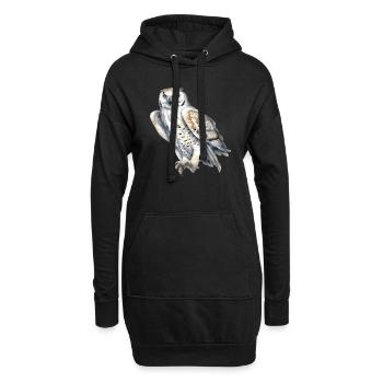 SnowyOwl 05 - Hoodie-Kleid - Schwarz - Vorne