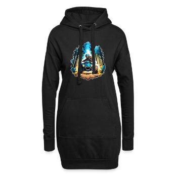 quad et tout terrain - Sweat-shirt à capuche long Femme - noir - Devant