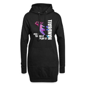 Frauen und Mädchen Handball Geschenkidee - Hoodie-Kleid - Schwarz - Vorne