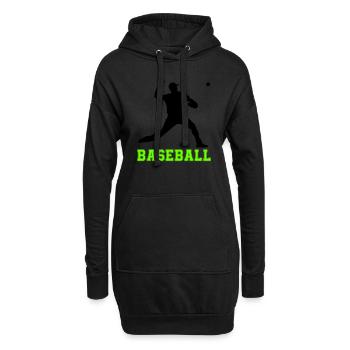 base-ball - Sweat-shirt à capuche long Femme - noir - Devant