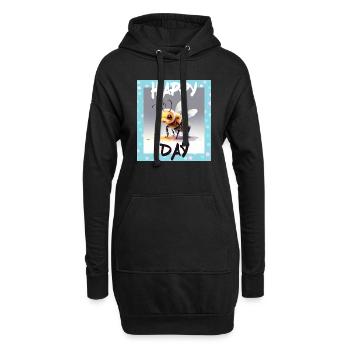 Alles Gute zum Geburtstag Wortspiel - Hoodie-Kleid - Schwarz - Vorne