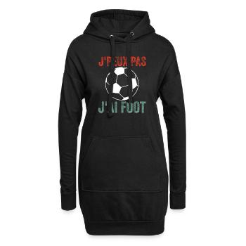 Je Peux Pas J'a foot - Sweat-shirt à capuche long Femme - noir - Devant