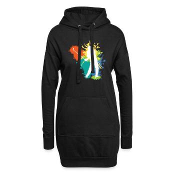 Belle idee cadeau design Golf - Sweat-shirt à capuche long Femme - noir - Devant