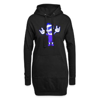 DJ Zombie Untoter Horror Halloween Party Feiern - Hoodie-Kleid - Schwarz - Vorne