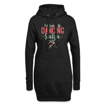 Je préfère danser la salsa la musique latine la salsa dansante - Sweat-shirt à capuche long Femme - noir - Devant