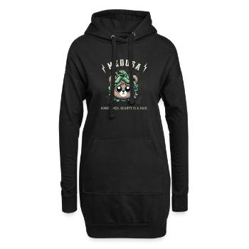 Manchmal ist Schönheit eine Qual Niedliche Medusa Bärin - Hoodie-Kleid - Schwarz - Vorne