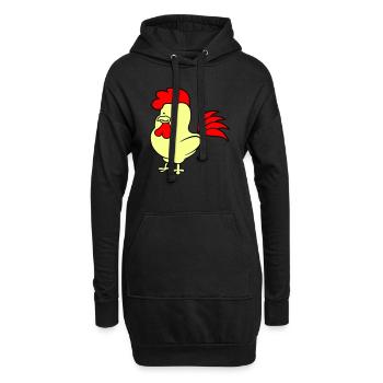Hahn - Hoodie-Kleid - Schwarz - Vorne