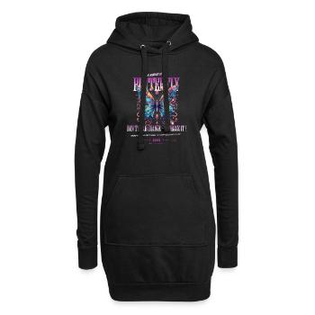 Die Reise des Schmetterlings – Veränderung annehme - Hoodie-Kleid - Schwarz - Vorne