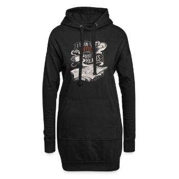 Coffee meets insurance – with humor - Hoodie Dress - black - Front