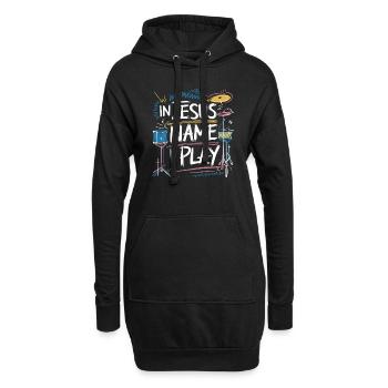 Tambours pour Jésus - Sweat-shirt à capuche long Femme - noir - Devant