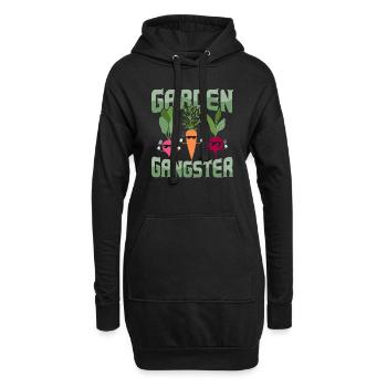 Garden Gangster Botanical Gardening - Hoodie-Kleid - Schwarz - Vorne