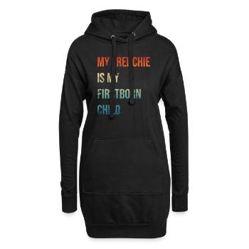 Frenchie Firstborn - Hoodie-Kleid - Schwarz - Vorne