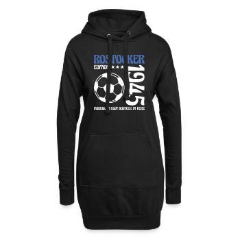 Rostocker Geburtstag 1945 Fußball Geschenk - Hoodie-Kleid - Schwarz - Vorne