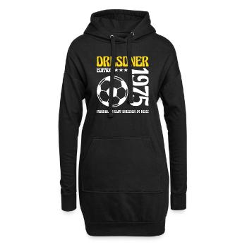 Dresdner Geburtstag 1975 Fußball Geschenk - Hoodie-Kleid - Schwarz - Vorne