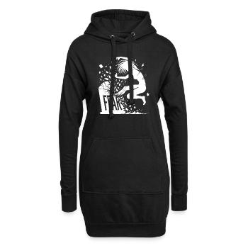Détruisez vos peurs - Sweat-shirt à capuche long Femme - noir - Devant