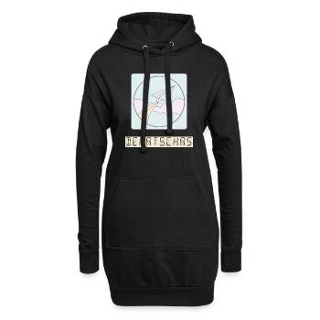 départ - Sweat-shirt à capuche long Femme - noir - Devant