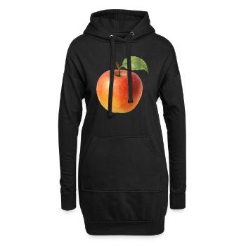 apfel - Hoodie-Kleid - Schwarz - Vorne