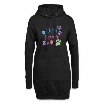Amoureux des chiens - Sweat-shirt à capuche long Femme - noir - Devant