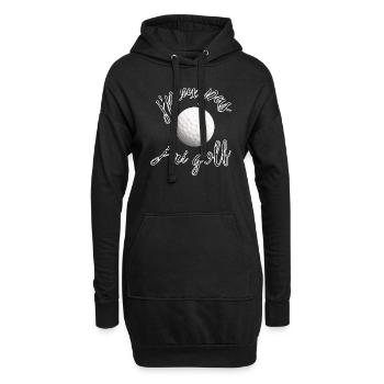 Balle de Golf J'ai GOLF - Sweat-shirt à capuche long Femme - noir - Devant