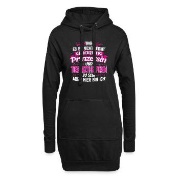 TIERARZTHELFERIN - gleichzeitig Prinzessin - Hoodie-Kleid - Schwarz - Vorne