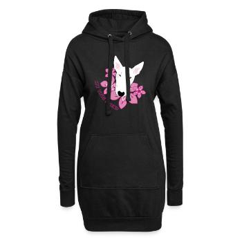 Bullterrier white - Hoodie-Kleid - Schwarz - Vorne